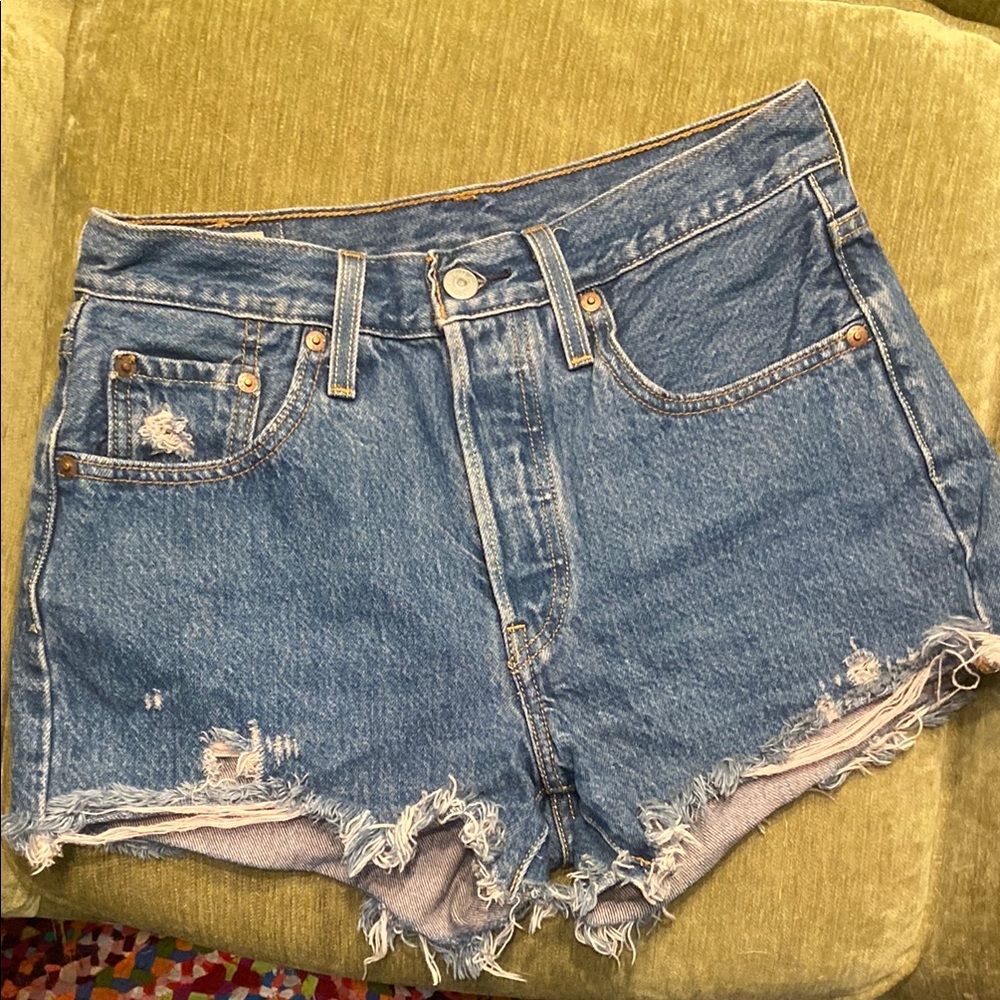 Levi's 501 Shorts Distressed Vintage Style